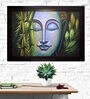 Wooden Framed Handmade Oil Painting On Canvas In Blue