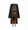 Wooden Gold Wall Lamp with Metal Etched Shade