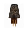Wooden Gold Wall Lamp with Metal Etched Shade