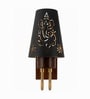 Wooden Gold Wall Lamp with Metal Etched Shade