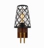Wooden Gold Wall Lamp with Metal Etched Shade