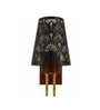Wooden Gold Wall Lamp with Metal Etched Shade