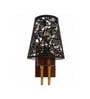 Wooden Gold Wall Lamp with Metal Etched Shade