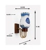 Wooden Gold Wall Lamp with Mosaic Glass
