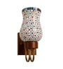 Wooden Gold Wall Lamp with Mosaic Glass