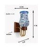 Wooden Gold Wall Lamp with Mosaic Glass