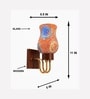 Wooden Gold Wall Lamp with Mosaic Glass