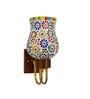 Wooden Gold Wall Lamp with Mosaic Glass