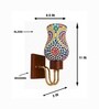 Wooden Gold Wall Lamp with Mosaic Glass