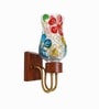 Wooden Gold Wall Lamp with Mosaic Glass