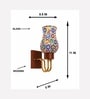 Wooden Gold Wall Lamp with Mosaic Glass