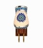 Wooden Gold Wall Lamp with Mosaic Glass