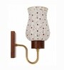 Wooden Gold Wall Lamp with Mosaic Glass