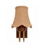 Wooden Gold Wall Lamp with Vintage Beige Jute  Shade