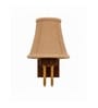 Wooden Gold Wall Lamp with Vintage Beige Jute  Shade