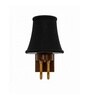 Wooden Gold Wall Lamp with Vintage Black cotton Shade