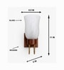 Wooden Gold Wall Lamp with White Frosted Glass