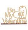 Wooden Golden Be My Valentine Couple Showpiece Valentine Gift