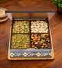 Rajwadi Wooden Handcrafted Dry Fruit Box (8" X 8")