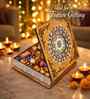 Rajwadi Wooden Handcrafted Dry Fruit Box (8" X 8")