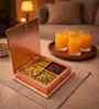 4-Section Wooden Handcrafted Dry Fruit Box (Embossed 8"X8")