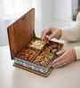 Rajwadi Wooden Handcrafted Dry Fruit Box (6" X 8")