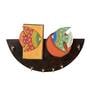 Wooden Handcrafted Astros Madhubani Fish Design Key Holder