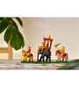 Wooden Handicraft Royal Maharaja Procession Decorative Showpiece-10 cm  (Wood, Multicolor)