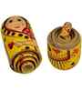 Wooden Handmade Crafted Yellow Color Doll Hand Painted-Nesting Doll-Wooden Decoration Gift Doll-Stacking Nested Wood Dolls for Kids-Set of 5 (Yellow)