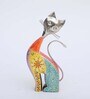 Wooden Handpainted Cat Figurine