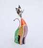 Wooden Handpainted Cat Figurine