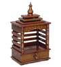 Wooden Handpainted Copper Finish Mandir