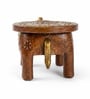 Wooden Handpainted Decorative 4'' Mini Copper Elephant Showpiece