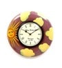 Wooden Handpainted Round Wall Clock