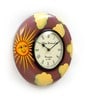 Wooden Handpainted Round Wall Clock