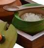 Wooden 2 Pcs Condiment Jars  With Base Tray and Spoon