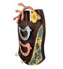 Brown Wooden With Beautiful Madhubani Art- Four Hooks Key Holder