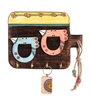 Wooden Key Holder with Bird Motifs- with Four Keyhooks