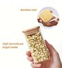 WOODEN LID JAR SQUARE 220ML 12PCS SET