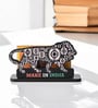 Wooden Make In India Themed Visiting card holder