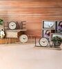 Black Wooden Metal Home Letter Clock