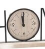 Black Wooden Metal Home Letter Clock