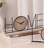 Black Wooden Metal Home Letter Clock