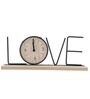 Black Wooden Metal Love Letter Clock