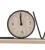 Black Wooden Metal Love Letter Clock