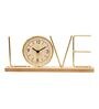Gold Wooden Metal Letter Table Clock Love