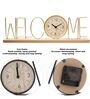 Gold Wooden Metal Letter Table Clock Welcome