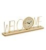 Gold Wooden Metal Letter Table Clock Welcome