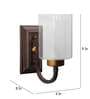 Inverted Metal Wall Mounted Uplight Sconce (Brown)
