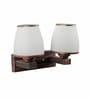 Wooden Wooden Wall Mounted Uplight Sconce (Brown)